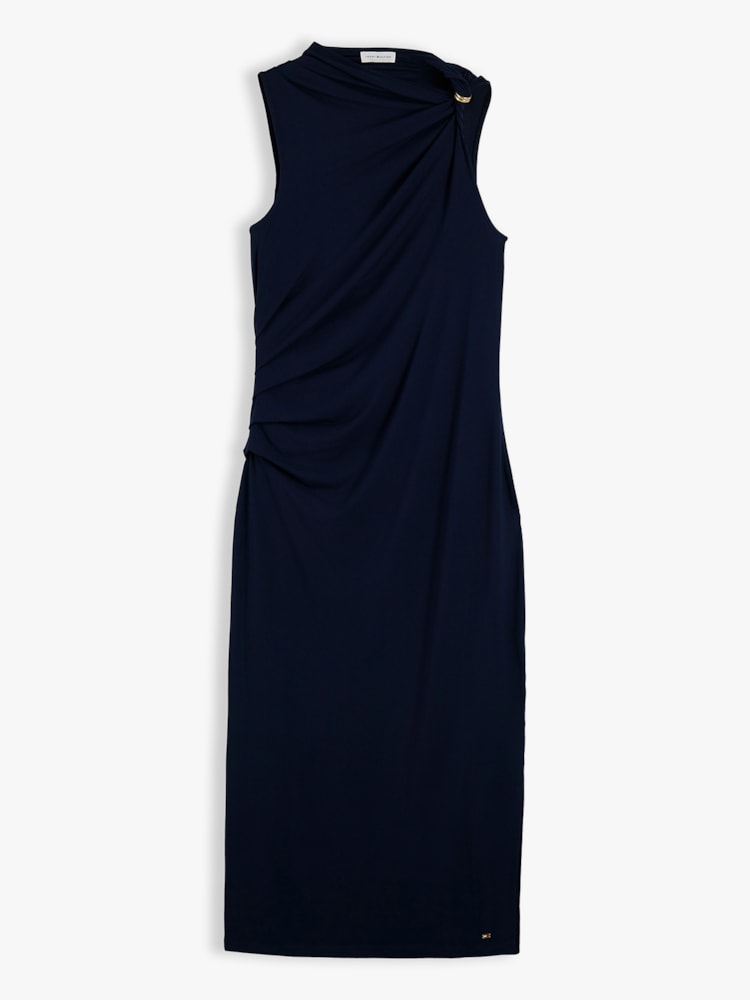 Vestido Jersey com Ferragem Metálica