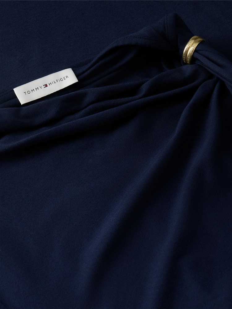 Vestido Jersey com Ferragem Metálica