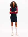 Vestido Manga Longa Colorblock de Tricot Canelado Tommy Jeans