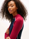 Vestido Manga Longa Colorblock de Tricot Canelado Tommy Jeans