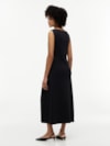 Vestido Midi de Malha Entrelaçada com  Nó