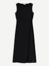 Vestido Midi de Malha Entrelaçada com  Nó
