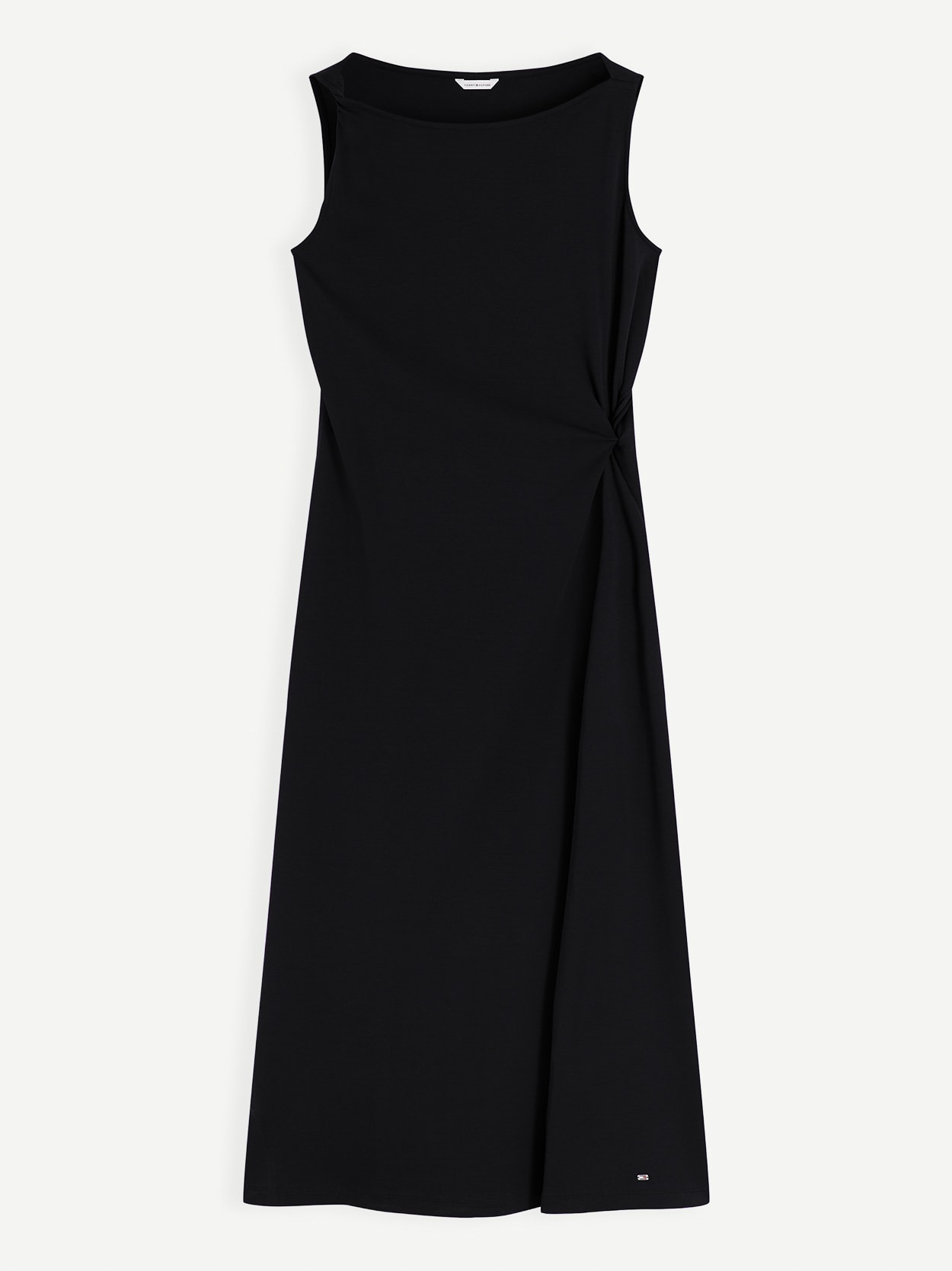 Vestido Midi de Malha Entrelaçada com Nó