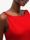Vestido Midi de Malha Entrelaçada com  Nó