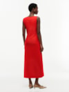Vestido Midi de Malha Entrelaçada com  Nó