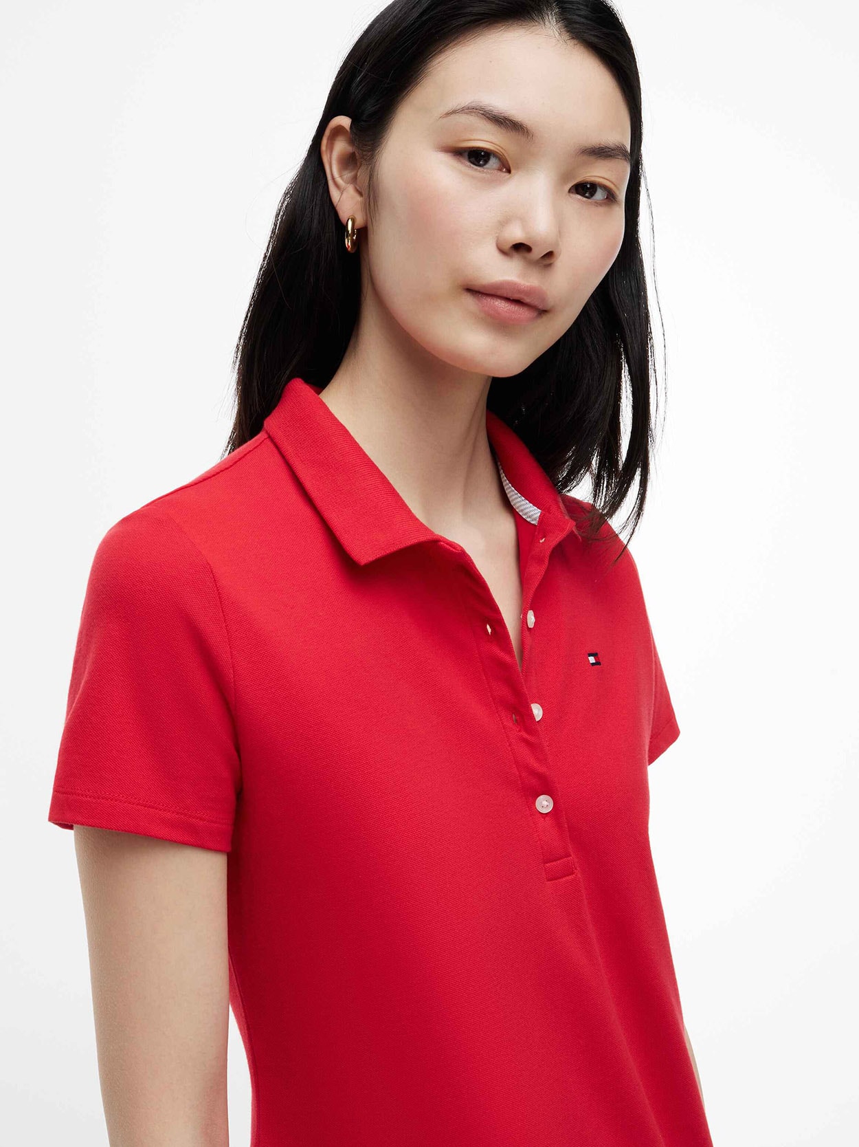 Vestido Polo Clássico em Piquê com Botões