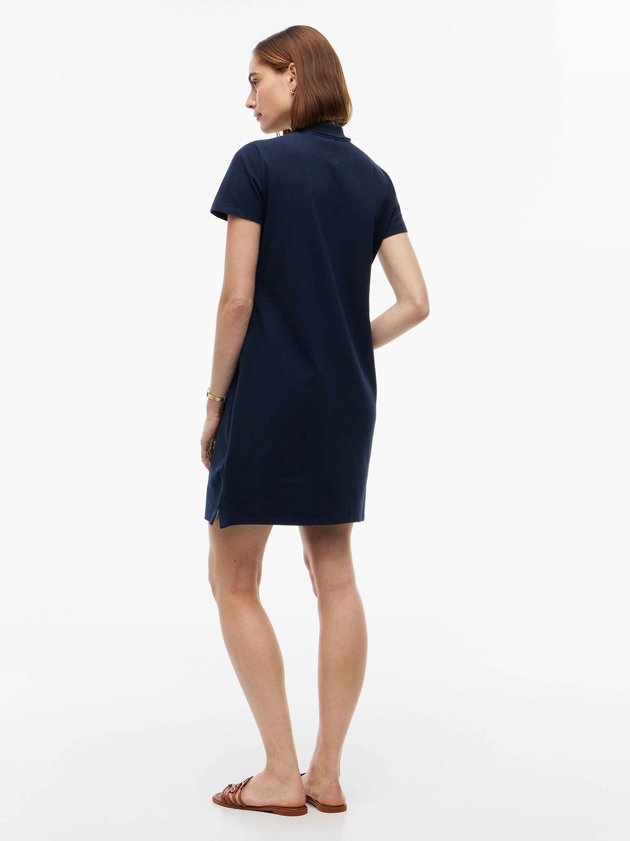 Vestido Polo Clássico em Piquê com Botões