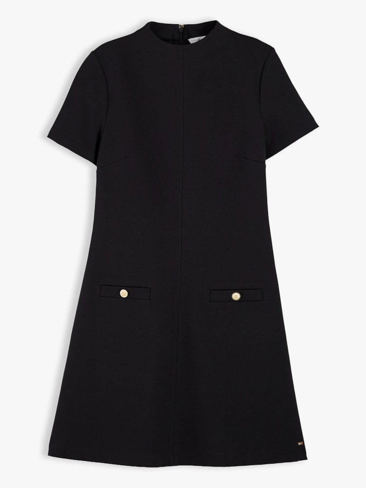 Vestido Ponte Dourado Botão