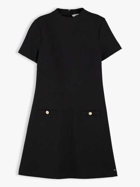 Vestido Ponte Dourado Botão