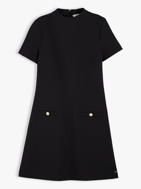 Vestido Ponte Dourado Botão